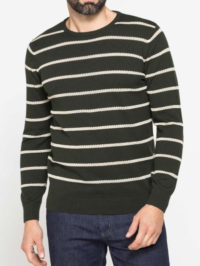 МУЖСКОЙ СВИТЕР O-NECK ПОЛОСАТЫЙ